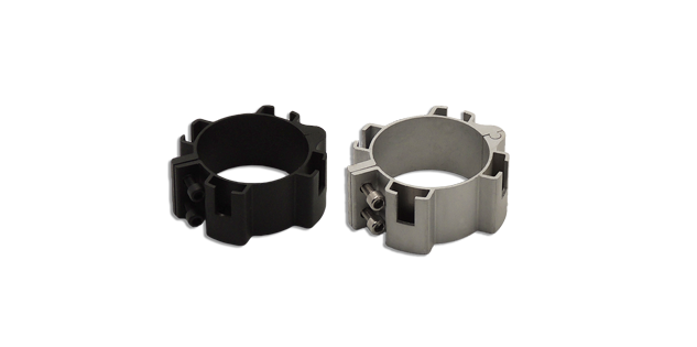 objemka za stebričke, srebrna in črna